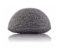 Sun & Sia - Éponge Konjac au Charbon de Bambou - Soin Visage Peau Mixte, Grasse et Acnéique - 100% Fibres Végétales - - Élimine l’Excès de Sébum - Antibactérien, Antioxydant