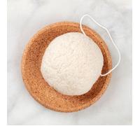 SUN&SIA - Eponge Konjac Spéciale Yeux Nature - Tou les Types de Peaux - 100% Fibres Végétales - 3,8 x 1,7 cm