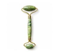 Sun & Sia - Masseur visage - Rouleau en pierre de jade naturelle - Vert + housse en lin