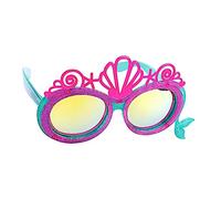 Sun-Staches Disney Lunettes de soleil Ariel - Couronne de princesse Lil' - Protection UV 400 - Taille unique pour enfants