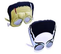 Sun-Staches Frankenstein & Bride of Frankenstein Lunettes de soleil | Lot de 2 accessoires de costume de couple pour cosplay monstre ou Halloween | Sous licence officielle universelle | Taille unique