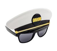 Sun-Staches Lunettes de soleil pour marié | Tenue de mariage ou enterrement de vie de jeune fille | Cadeau de lune de miel | UV400 | Taille unique