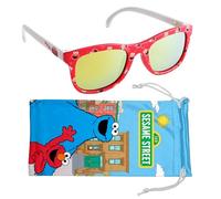 Sun-Staches Sesame Street Elmo Lunettes de soleil : élégantes, confortables et durables avec protection UV avec étui de transport souple - Accessoires sous licence officielle Sesame Street Elmo, rouge