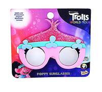Sun-Staches Trolls Lunettes de soleil officielles coquelicot pour enfants, accessoire de costume Lil' Personnages, UV 400, taille unique