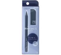 SUN-STAR Metacil Crayons de poche élégants en métal pour dessiner, esquisser, ne se taillent pas, couleur de la mine : noir 2H, bleu marine