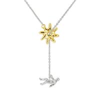 Sun & Starlight Couple Necklaces, Gold Sun & Silver Figure Pendant, Minimalist Unisex Jewelry for Women & Men, Summer Daily Wear (Gold and silver)