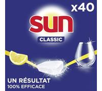 SUN - Tablettes Lave-Vaisselle au Citron, Nettoyage Efficace et Brillance Intense (Boîte 40) - Le Lot De 3
