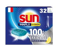 Sun Tout-en-1 Citron Tablettes Lave-Vaisselle Lot de 32
