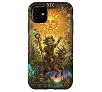 Sun Tarot Card Fantasy Imp and Goat Coque pour iPhone 11