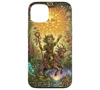 Sun Tarot Card Fantasy Imp and Goat Coque pour iPhone 13