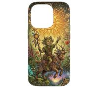 Sun Tarot Card Fantasy Imp and Goat Coque pour iPhone 14 Pro