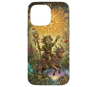 Sun Tarot Card Fantasy Imp and Goat Coque pour iPhone 14 Pro Max