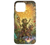 Sun Tarot Card Fantasy Imp and Goat Coque pour iPhone 16 Pro Max