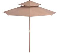 Sun Umbrella Outdoor Taupe Patio Umbrella Outdoor Cantilever Garden Umbrella Double Top Offset Hanging Umbrella