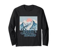 Sun Valley Idaho Vintage Snow Mountain Ski Randonnée Rétro Manche Longue