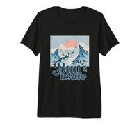 Sun Valley Idaho Vintage Snow Mountain Ski Randonnée Rétro T-Shirt Haut de Gamme