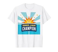 Sun Victory, Champion de la Ligue d'été de Basket-Ball T-Shirt, Homme, Blanc, 5XL