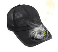 Sun Visière Hats avec ventilateur - Entraînement de refroidissement réglable à 180 degrés | Vêtements de tête rechargeables portables pour l'extérieur | ABS respirant + acrylique, chapeau de