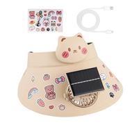 Sun Visor Hat - Chapeau Solaire alimenté par Ventilateur pour Refroidir en été | Couvercle d'éventail Rechargeable USB avec Motif de Dessins animés pour Femmes et | Chapeau de Soleil en Plein