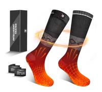 Sun Will Chaussettes chauffantes pour Hommes et Femmes électriques à Batterie en Hiver Froid Thermiques la Chasse Camping Ski Randonnée Pêche Équitation Moto, Noir