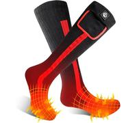 Sun Will Chaussettes Chauffantes Rechargeables, Chaussettes À Pile 7,4V 2200mAh pour Homme Femme, Chauffe Pied Thermique pour Ski de Neige Pêcher Excursion Cyclisme Chasse Arthrite Maladie de Raynaud