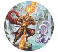 Sun Wukong 1000 Pièces Puzzle, Adulte & Enfant, Jeu d'Intelligence, Mythology, Puzzle Circulaire, Moderne Bricolage, Cadeau Unique (67.5x67.5cm)