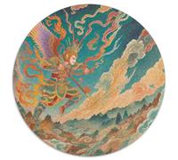 Sun Wukong 1000 Pièces Puzzle, Adulte & Enfant, Jeu d'Intelligence, Mythology, Puzzle Rond, Moderne DIY, Cadeau Unique (67.5x67.5cm)