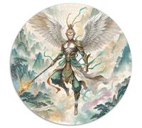 Sun Wukong 1000 Pièces Puzzle, Intelligence, Mythology, Puzzle Circulaire, Classique DIY, Cadeau Unique (67.5x67.5cm)