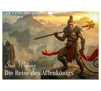 Sun Wukong - Die Reise des Affenkönigs (Wandkalender 2027 DIN A4 quer), CALVENDO Monatskalender: Die legendäre Reise des Affenkönigs - kraftvoll, mystisch und inspirierend.