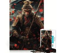 Sun Wukong Le Roi Singe Guerrier Puzzle de 1000 pièces pour Adultes et Adolescents Stimulation de la mémoire et détente Idée Cadeau de Noël 50x75cm