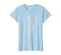 Sun Wukong Singe King Lettres Chinoises T-Shirt, Femme, Bleu Céleste, L