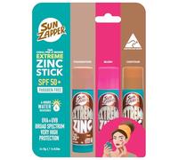 Sun Zapper Extreme Zinc Sunscreen Stick Beauty Pack - SPF 50+ Sunblock en bronze/rose - Fabriqué en Australie