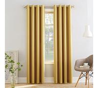 Sun Zero Barrow Lot de 2 Panneaux de Rideaux à œillets occultants Solides - 137,2 x 241,3 cm - Lin