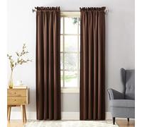 Sun Zero Barrow Lot de 2 Panneaux de Rideaux occultants avec Passe-Tringle - 137,2 x 160 cm - Chocolat