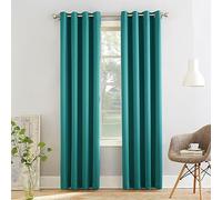 Sun Zero Barrow Lot de 2 Rideaux à œillets Solides écoénergétiques Bleu Marine 137,2 x 213,4 cm