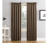 Sun Zero Barrow Lot de 2 Rideaux occultants avec Passe-Tringle, 137,2 x 160 cm, Moka