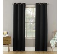 Sun Zero Becca Energy Efficient Panneau de Rideau à œillets Noir 101,6 x 241,3 cm