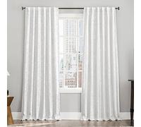 Sun Zero Brookhaven Lot de 2 Rideaux brodés Aspect plissé 100% occultant avec Pattes arrière, 127 x 213,4 cm, crème