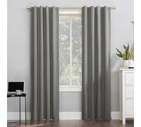Sun Zero Cyrus Paire de Rideaux Thermiques à Pattes arrière occultantes, Polyester, Gris, 40" x 63"