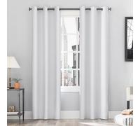 Sun Zero Cyrus Thermal 100% Blackout Grommet Curtain Panel Pair White 40" x 63"