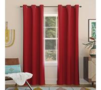 Sun Zero Easton Panneau de Rideau occultant à économie d'énergie avec œillets - 101,6 x 213,4 cm - Rouge