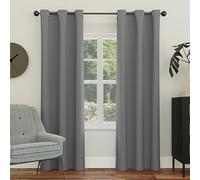 Sun Zero Easton Panneau de Rideau occultant à œillets à économie d'énergie, 101,6 x 213,4 cm, Gris