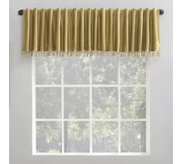 Sun Zero Greyson Cantonnière en Soie synthétique Dupioni avec Franges occultantes avec Pattes arrière, 127 x 43,2 cm, doré