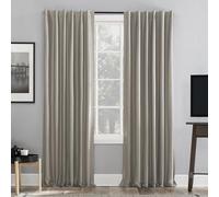 Sun Zero Greyson Dupioni Panneau de Rideau Thermique occultant à Pattes arrière, 127 x 241,3 cm, Beige Pierre