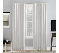 Sun Zero Greyson Panneau de Rideau Thermique en Imitation Soie Dupioni avec Pattes arrière, 127 x 213,4 cm, Blanc Perle