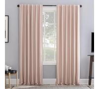 Sun Zero Greyson Panneau de Rideau Thermique en Soie synthétique Dupioni avec Pattes arrière, 127 x 213,4 cm, Rose pâle
