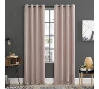 Sun Zero Lot de 2 Rideaux occultants écoénergétiques à œillets, Rose pâle, 137,2 x 243,8 cm