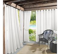Sun Zero Marina Panneau de Rideau à œillets pour intérieur/extérieur Protection UV Économe en énergie Blanc 137,2 x 241,3 cm