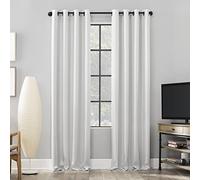 Sun Zero Nordic 2-Pack Theater Grade Noise Reducing Extreme 100% Blackout Grommet Curtain Panel Pair, 52" x 54, Pearl Off-White