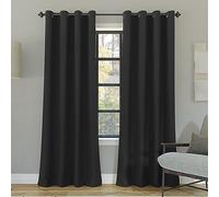 Sun Zero Nordic Lot de 2 Panneaux de Rideaux occultants à œillets de qualité théâtre, 132,1 x 243,8 cm, Charbon